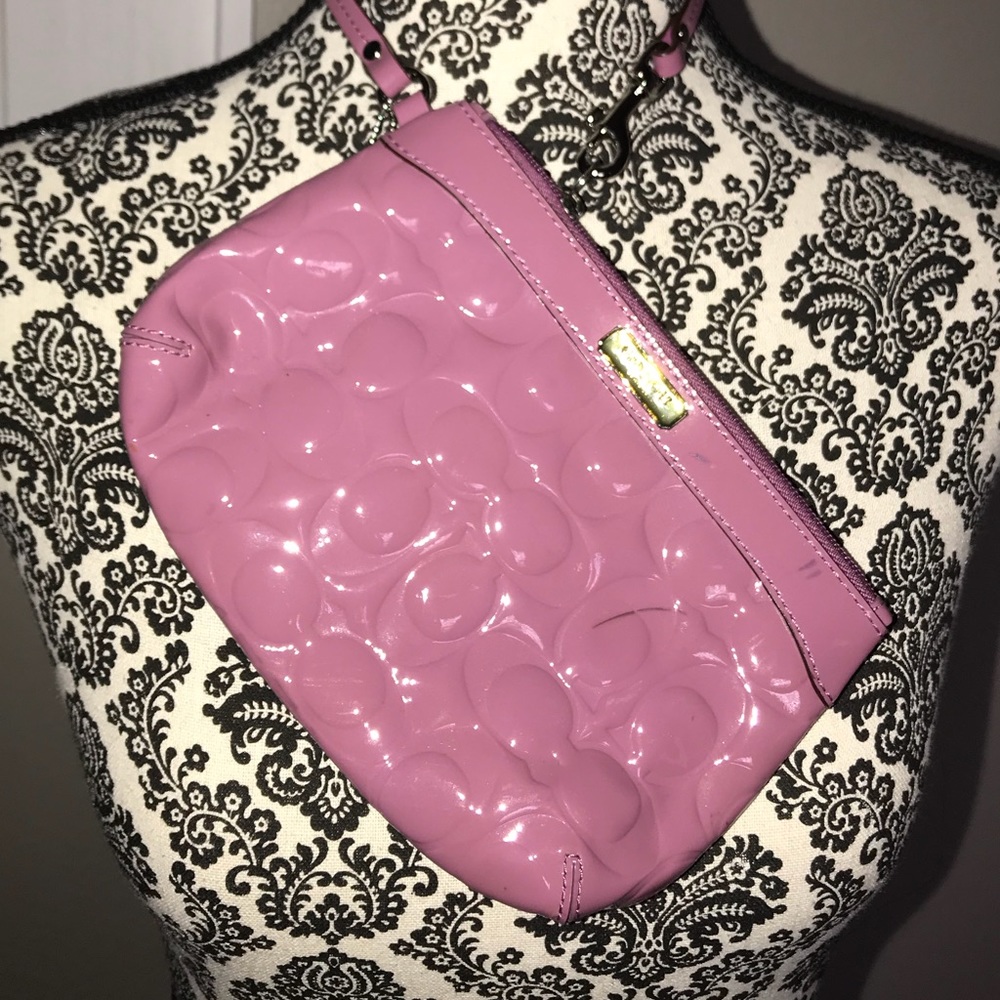 Coach purple wristlet